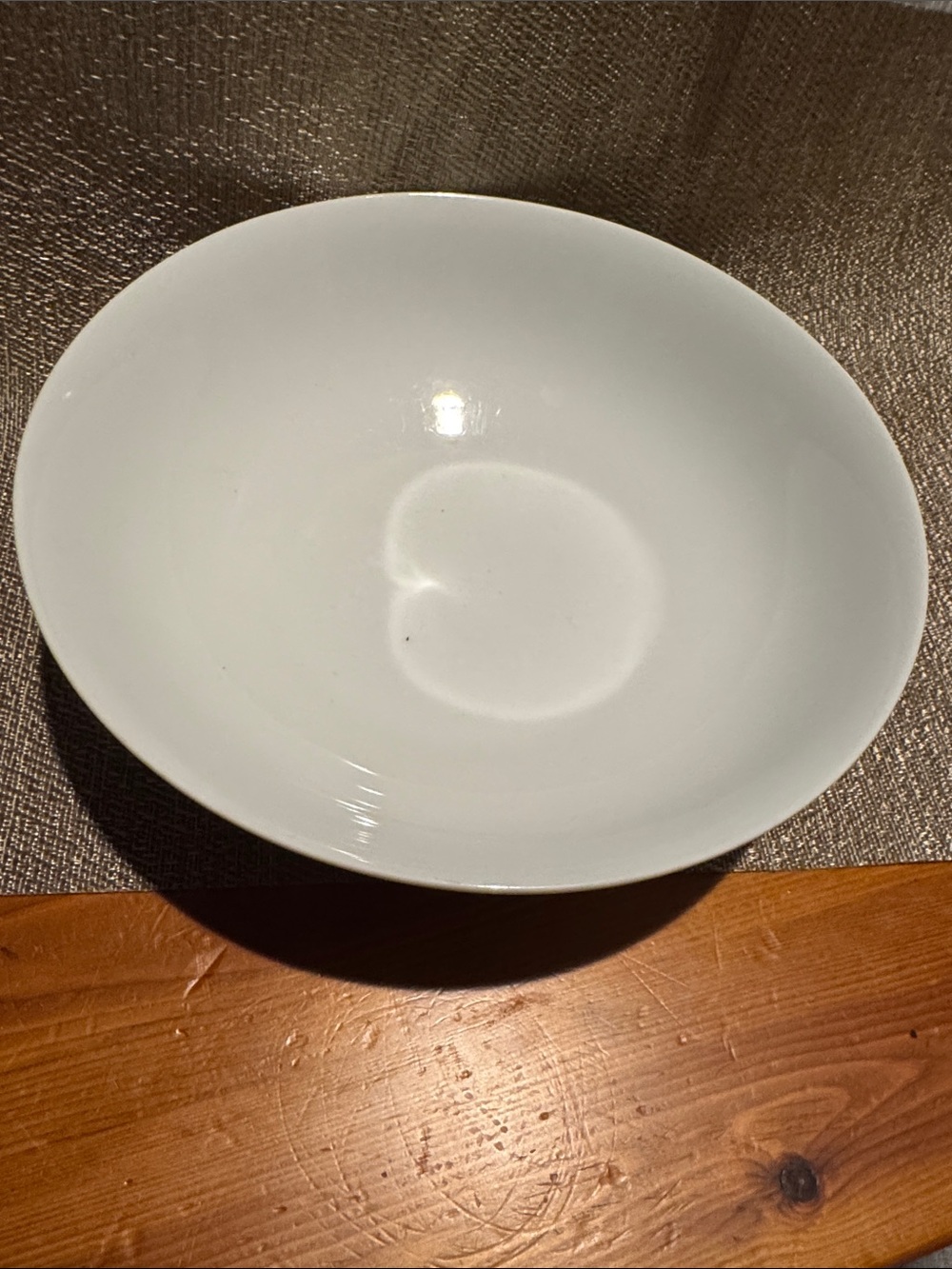 Pier 1 White Ceramic Serving Bowl with Glossy Finish